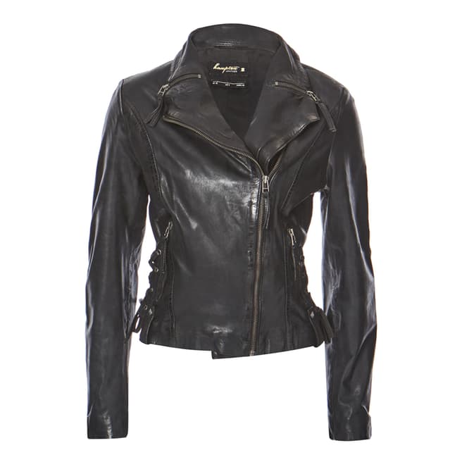Infinity Black Studded Leather Biker Jacket