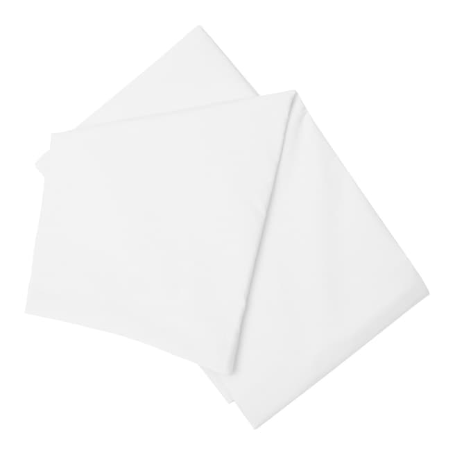 Belledorm White Cotton Blend Single Flat Sheet 200TC