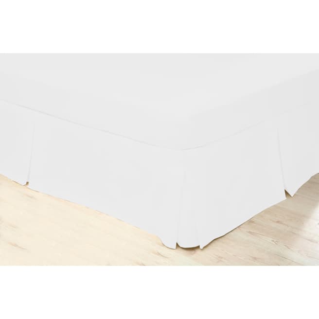 Belledorm White Cotton Blend 28cm Box Single Fitted Sheet 200TC