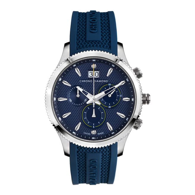 Chrono Diamond Men's Swiss Blue Herrenuhr Okeanos Watch