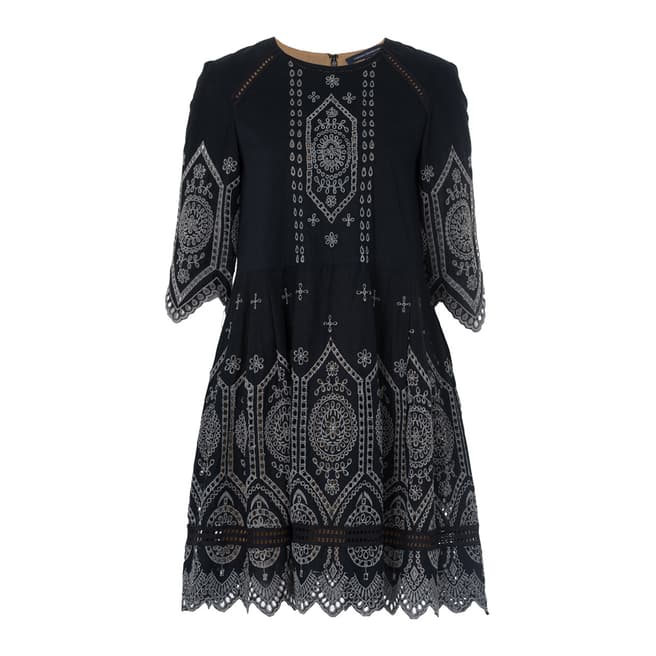 French Connection Josephine Broderie Anglaise Lace Cotton Dress