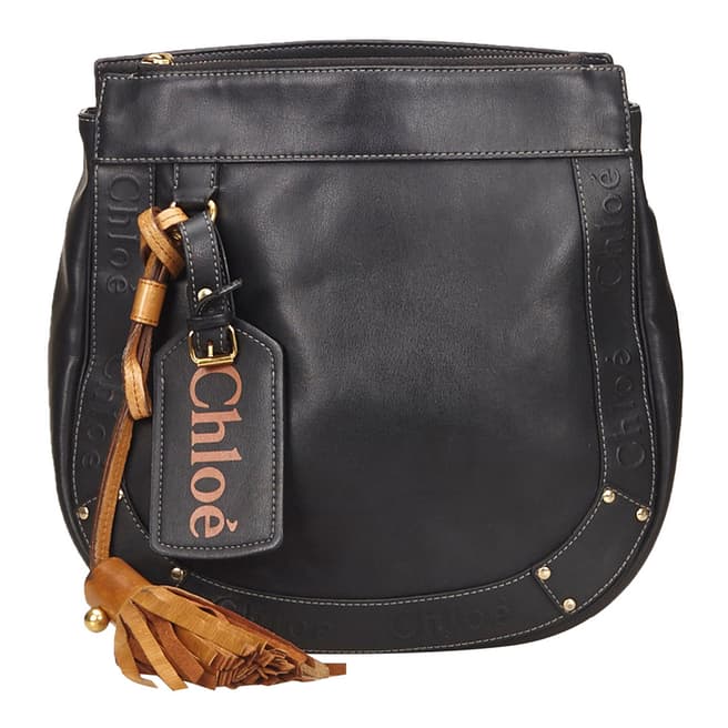 Chloe Black Leather Eden Shoulder Bag