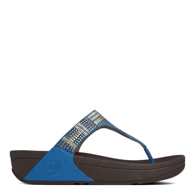 FitFlop Blue Leather Aztec Chada Sandals