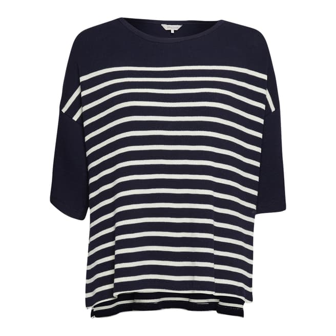 Great Plains True Navy/Seasalt Waffle On Cropped T-Shirt