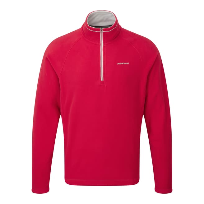 Craghoppers Chilli Red Selby Half Zip Microfleece