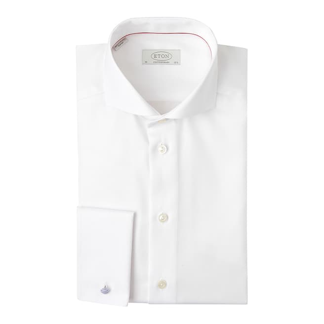 Eton Shirts White Contemporary French Cuff Cotton Shirt