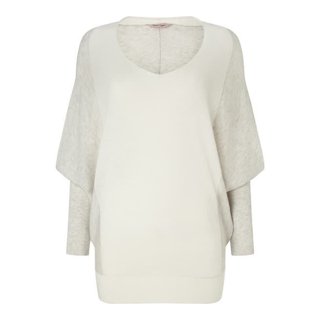 Phase Eight White Camila Long Sleeve Wool Top