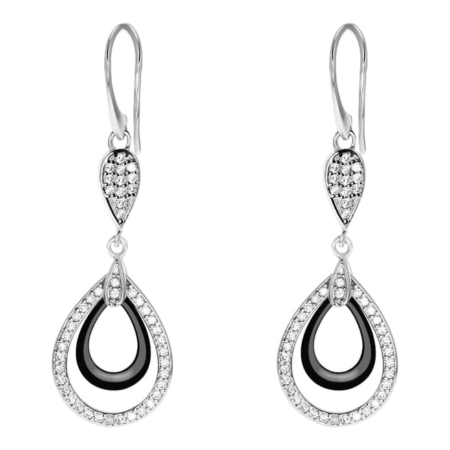 Stella Maris Black/Silver Drop Earrings