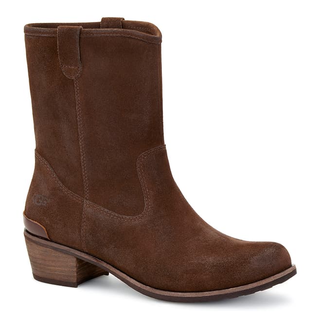 UGG Brown Suede Briar Ankle Boots 