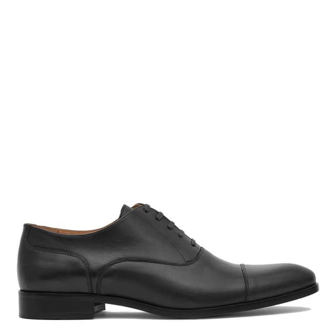 Reiss Black Trevors Classic Darby Leather Shoes