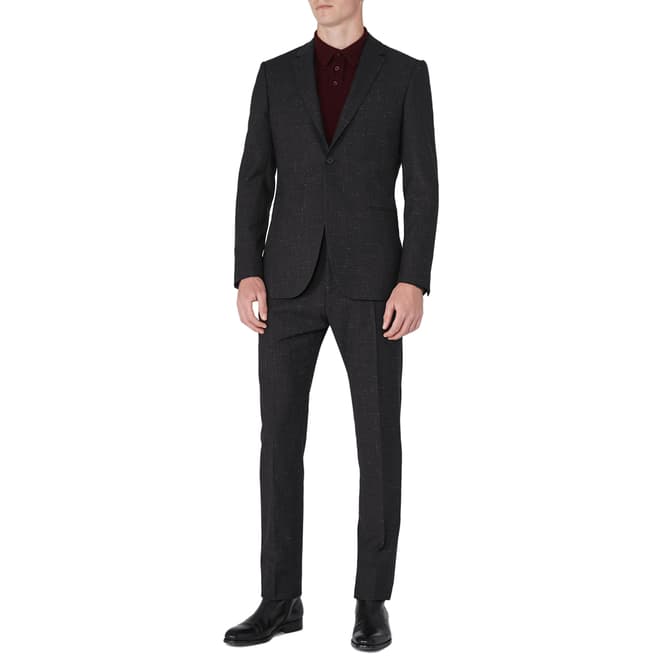 Reiss Charcoal Galaxy Modern Fit 2 Piece Wool Suit