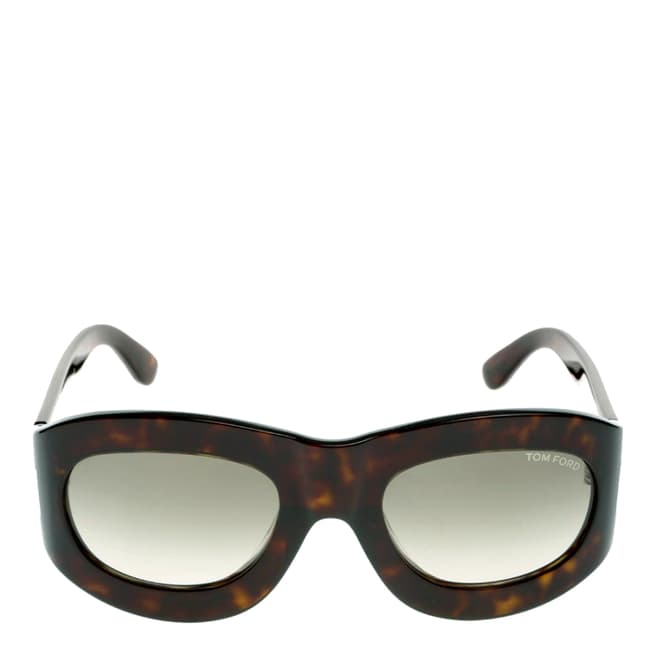 Tom Ford Women's Mila Dark Havana/Green Gradient Sunglasses 53mm