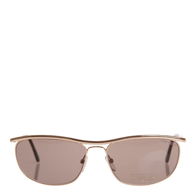 Tom Ford Men's Gold/Brown Tate Sunglasses 59mm