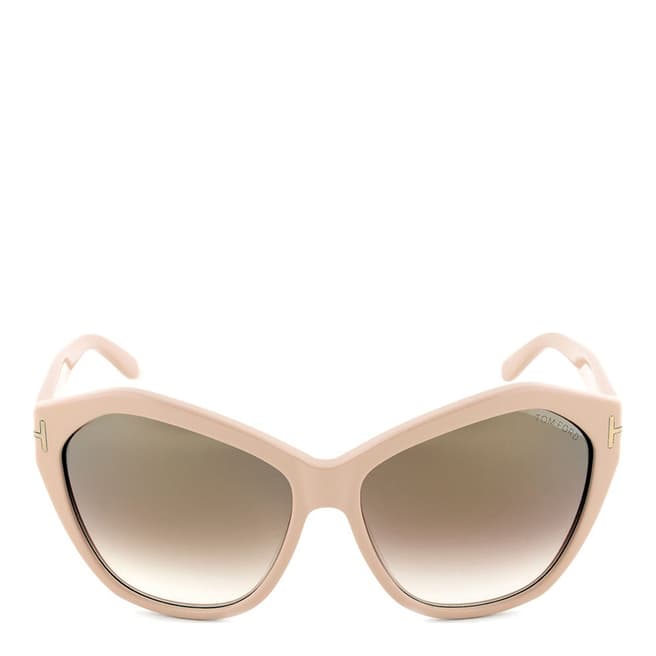 Tom Ford Women's Nude Pink/Brown Angelina Sunglasses