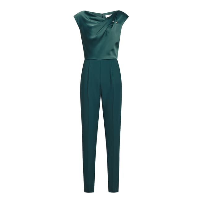 Reiss Kingfisher Green Frenchie Evening Jumpsuit