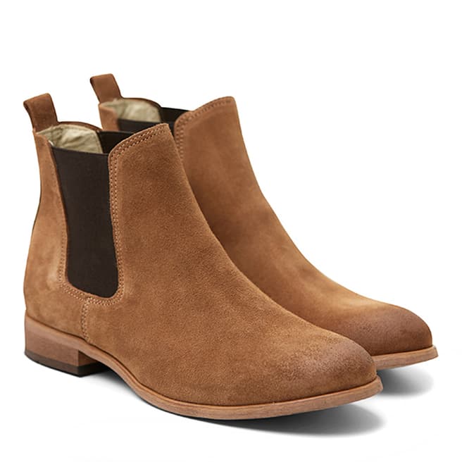 Lynn 77 Brown Suede London Chelsea Boots