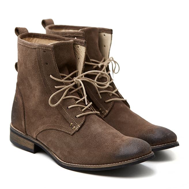 Lynn 77 Men's Taupe Suede Work Boots 