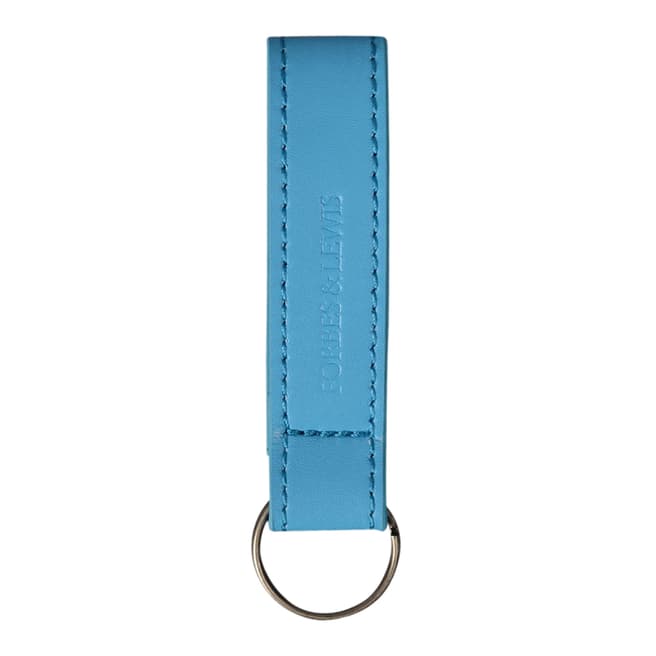 Forbes & Lewis Blue Leather Key Fob