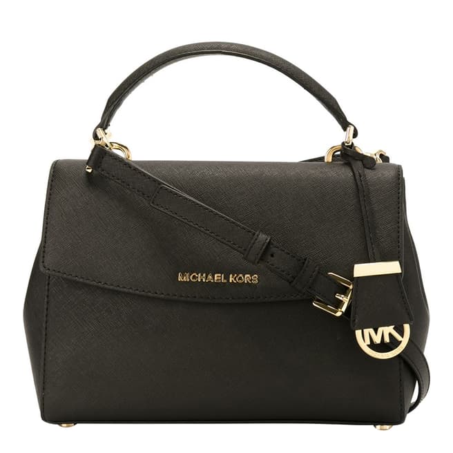 Michael Kors Black Ava Small Leather Crossbody Bag