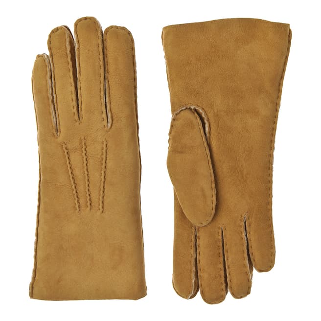 Baa Baa Ladies Camel/White Lambskin Glove