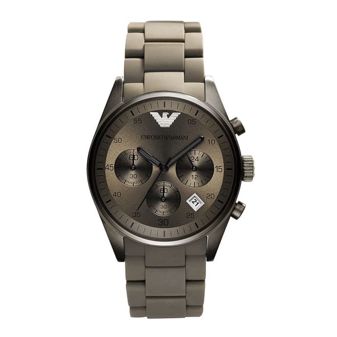 Armani Ladies Brown Stainless Steel Sportivo Chronograph Watch