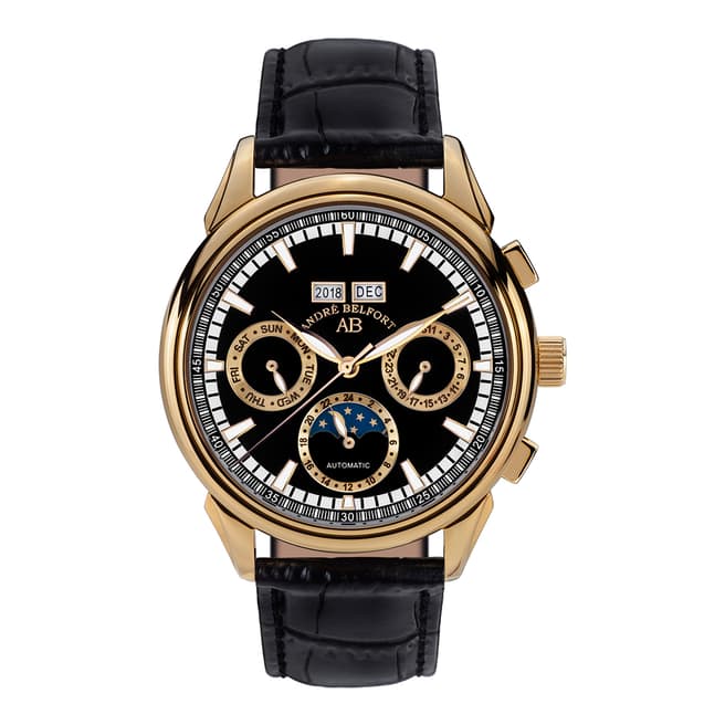 Andre Belfort Men's  Gold/Black Ambasadeur Watch