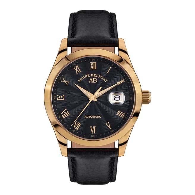 Andre Belfort Men's Gold/Black Stainless Steel Empereur Watch