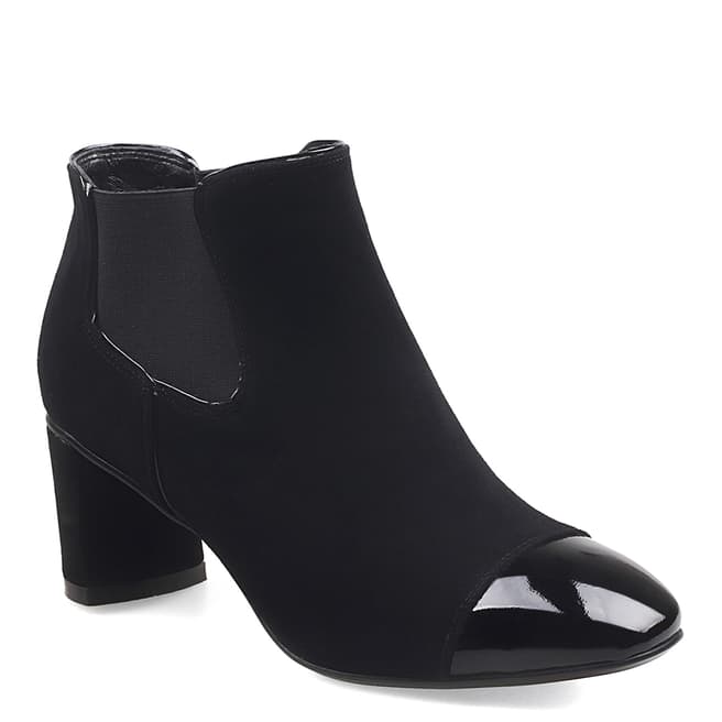 Jady Rose Black Suede Chelsea Ankle Boots 