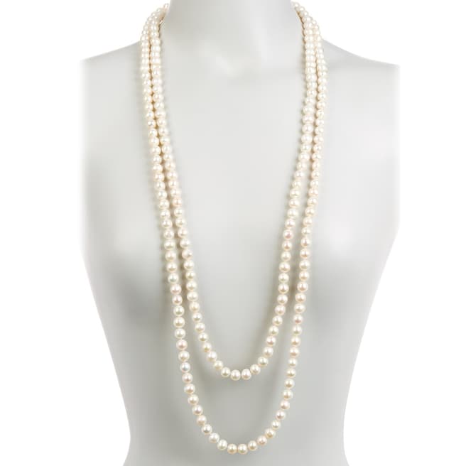 Alexa by Liv Oliver White Pearl Endless Necklace