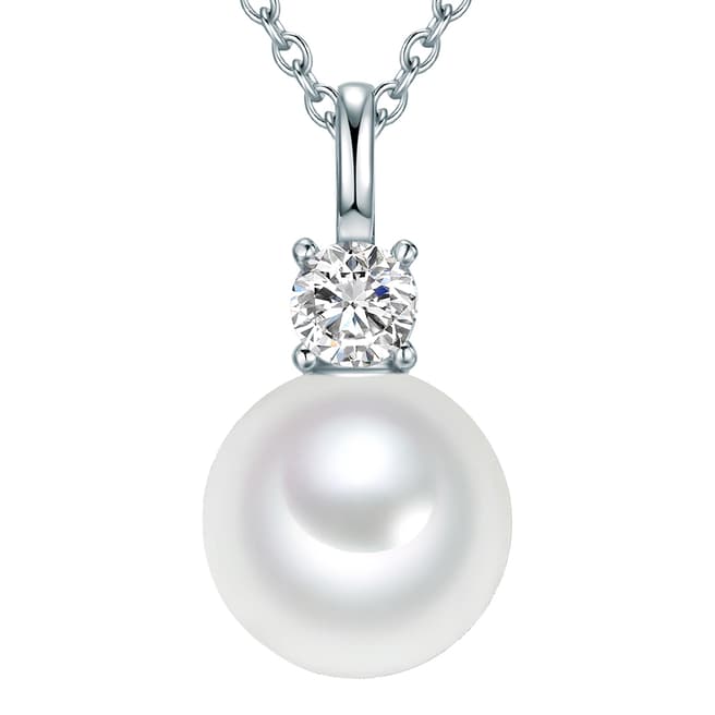 Carat 1934 Silver/White Pearl and Crystal Necklace