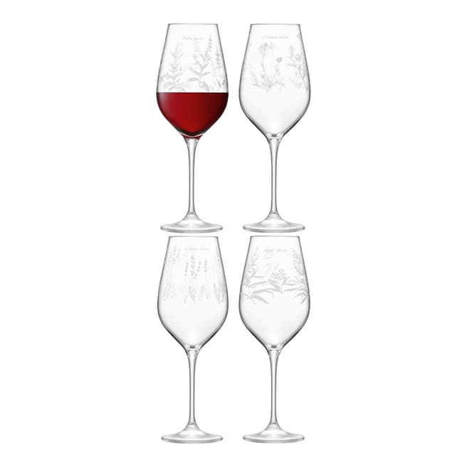 LSA Set of 4 RBG Kew Red Wine Glasses, 500ml