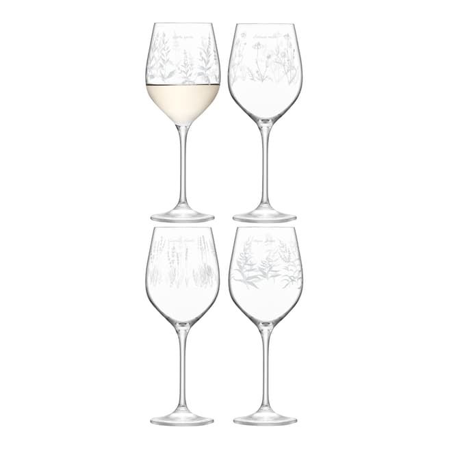 LSA Set of 4 RBG Kew White Wine Glasses, 450ml