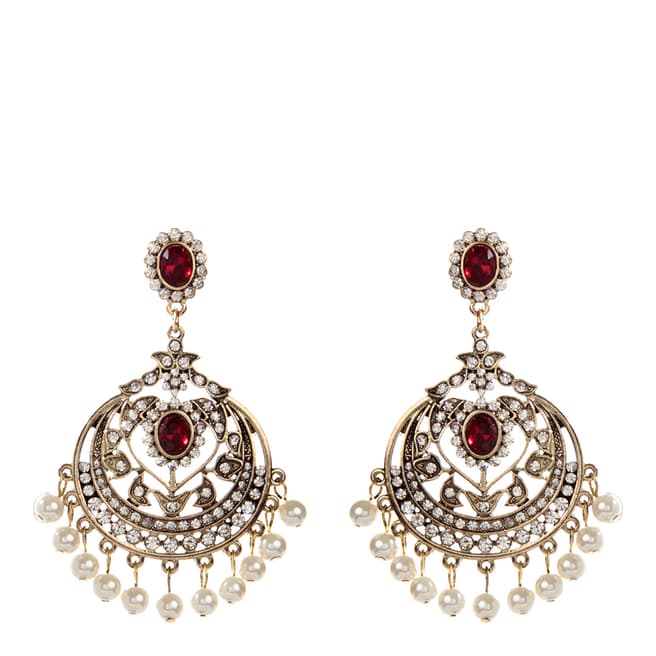 Amrita Singh Ruby/Gold Gayatri Post Earrings