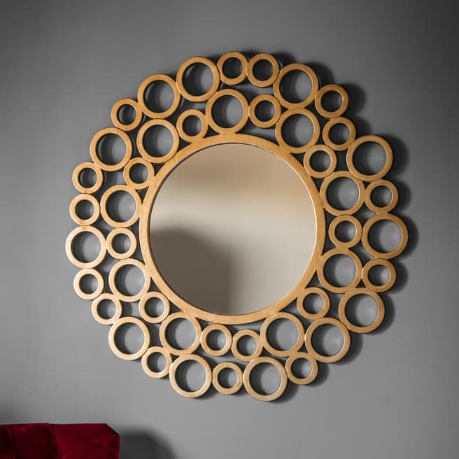 Gallery Living Wright Circular Mirror in Gold