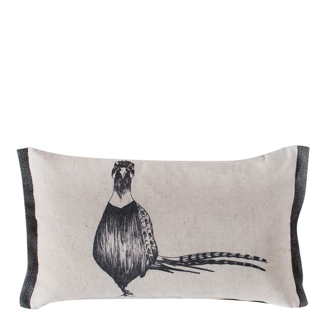 Gallery Living Grey Lone Pheasant Cushion 30x50cm