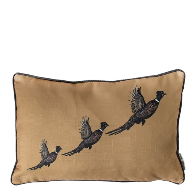 Kilburn & Scott Flying Pheasants Cushion Ochre 33x50cm