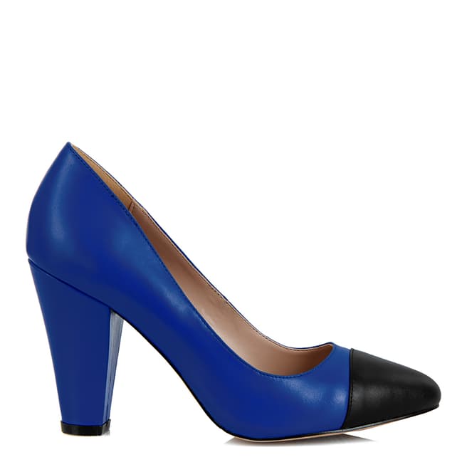 Yull Blue And Black Beaulieu Court Shoes