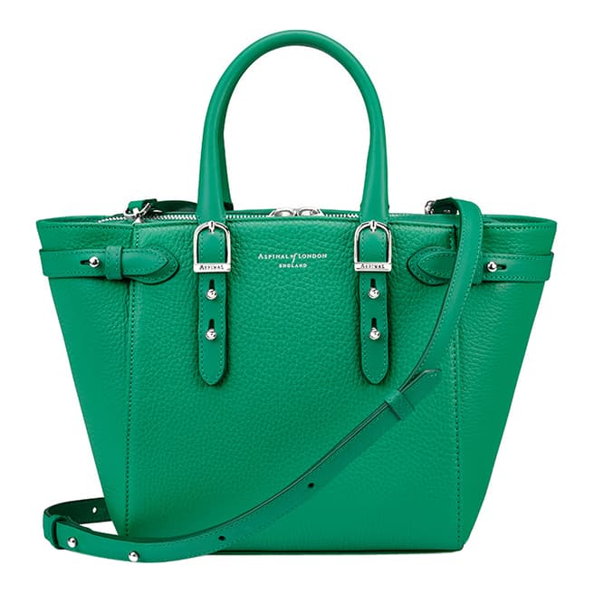 Aspinal of London Grass Green Leather Mini Marylebone Tote
