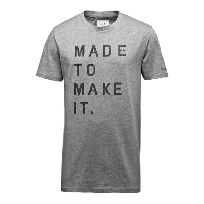 Puma Men's Grey Stampd Print T Shirt 