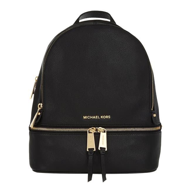 Michael Kors Black Rhea Leather Backpack