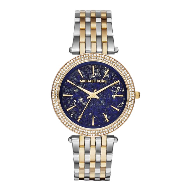 Michael Kors Ladies Gold/Navy Stainless Steel Darci Watch