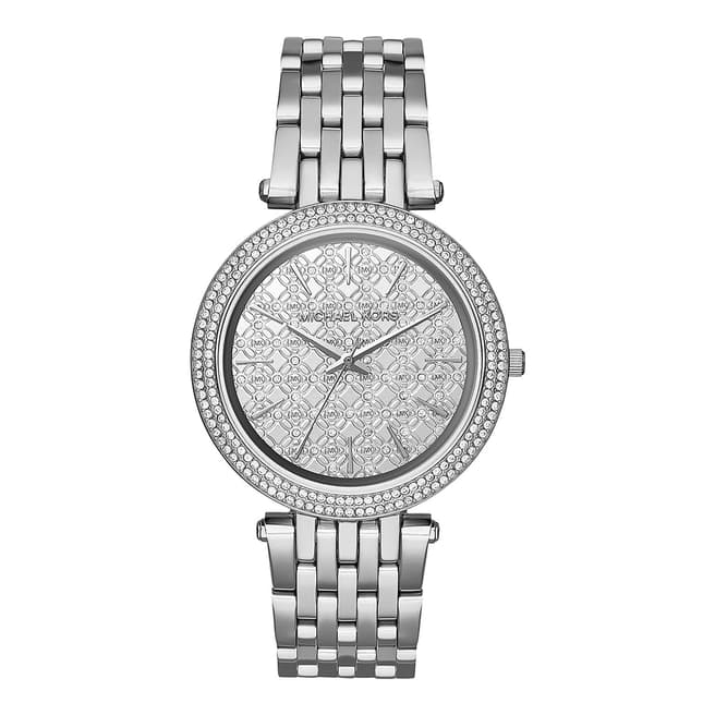 Michael Kors Ladies Silver Stainless Steel Crystal Branded Darci Watch