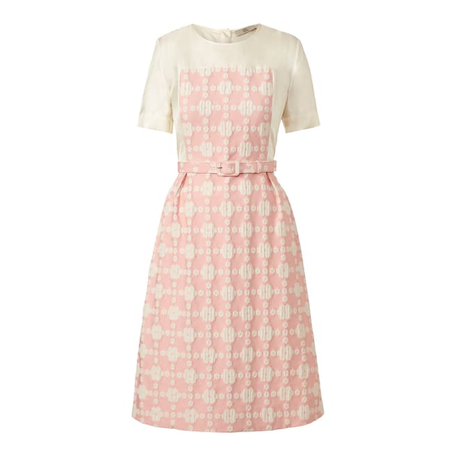 Orla Kiely Pink Daisy Gingham Short Sleeve Dress