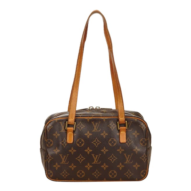 Louis Vuitton Brown Leather Monogram Cite MM Shoulder Bag