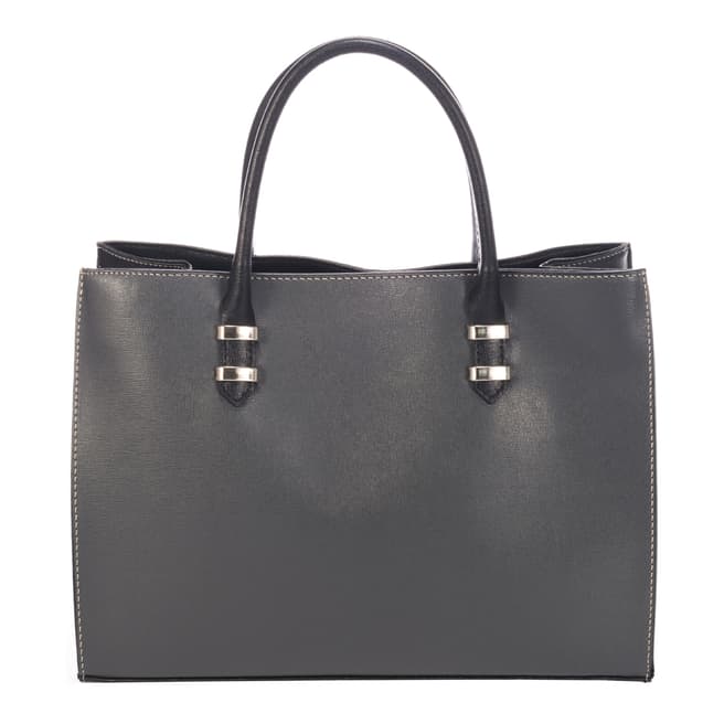 Massimo Castelli Grey Leather Handbag