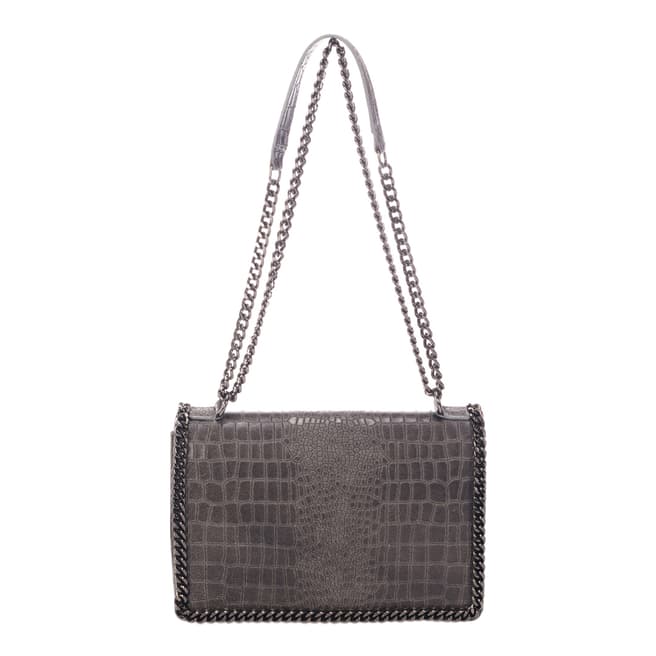 Lisa Minardi Grey Leather Shoulder Bag