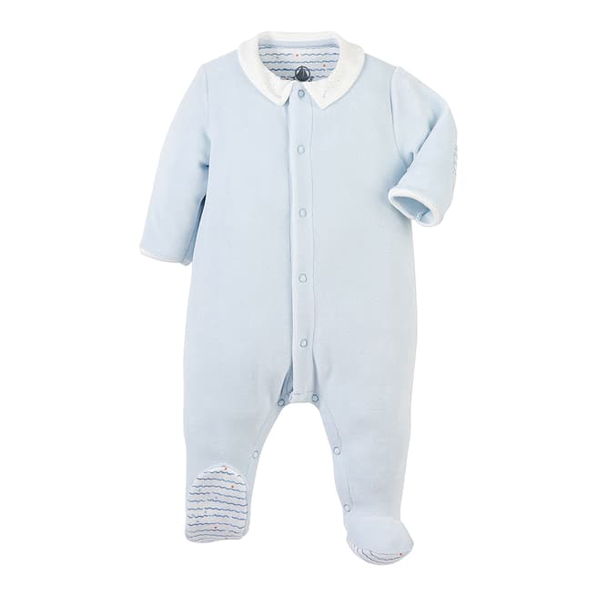 Petit Bateau Baby Boy's Fraicheur Blue Sleepsuit