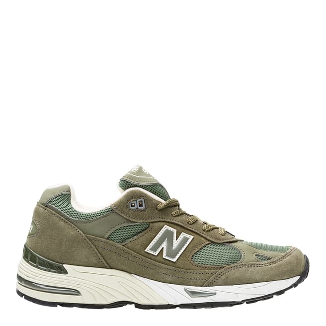 New Balance Unisex Dusty Olive 991 Suede Trainers 