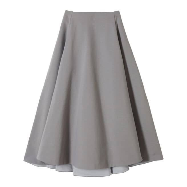 Winser London Mid Grey Full Circle Midi Skirt