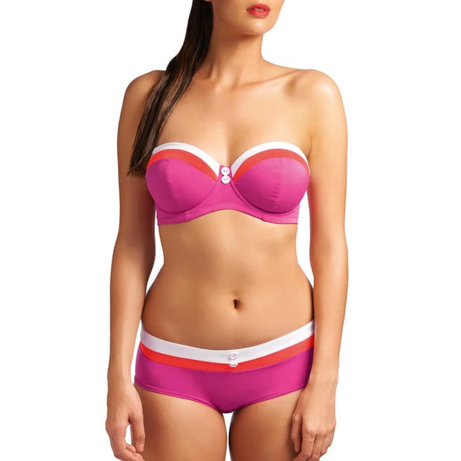 Freya Pink Sorbet Revival Underwired Bandeau Padded Bikini Top